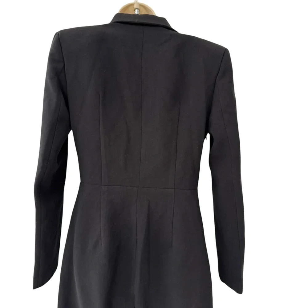 Pretty Little Thing by Naomi Campbell Black Tuxedo Jumpsuit NWT Wide Leg sz 6 - Picture 12 of 16